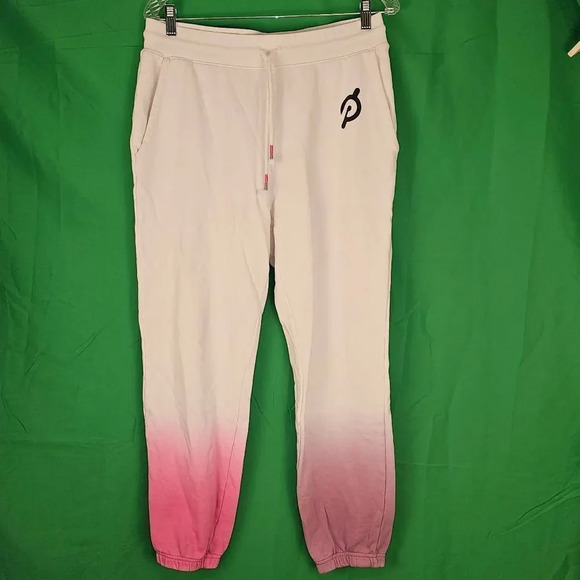 Peloton Womens White Pink Purple Ombre Jogger‎ Pants Medium - Picture 1 of 4